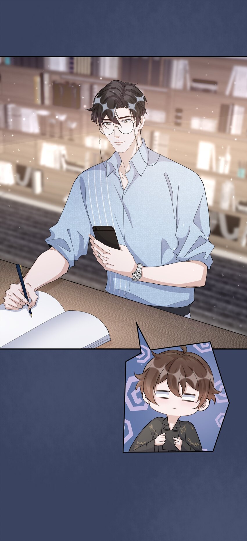 你的距离漫画,100 9000公里：钢笔太细了1图