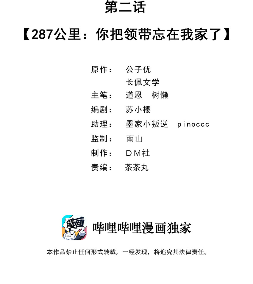 你的距离漫画,002 287公里：你把领带忘在我家了2图