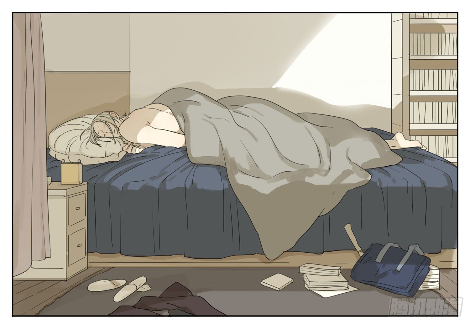 19天漫画,贱贱的赖床1图