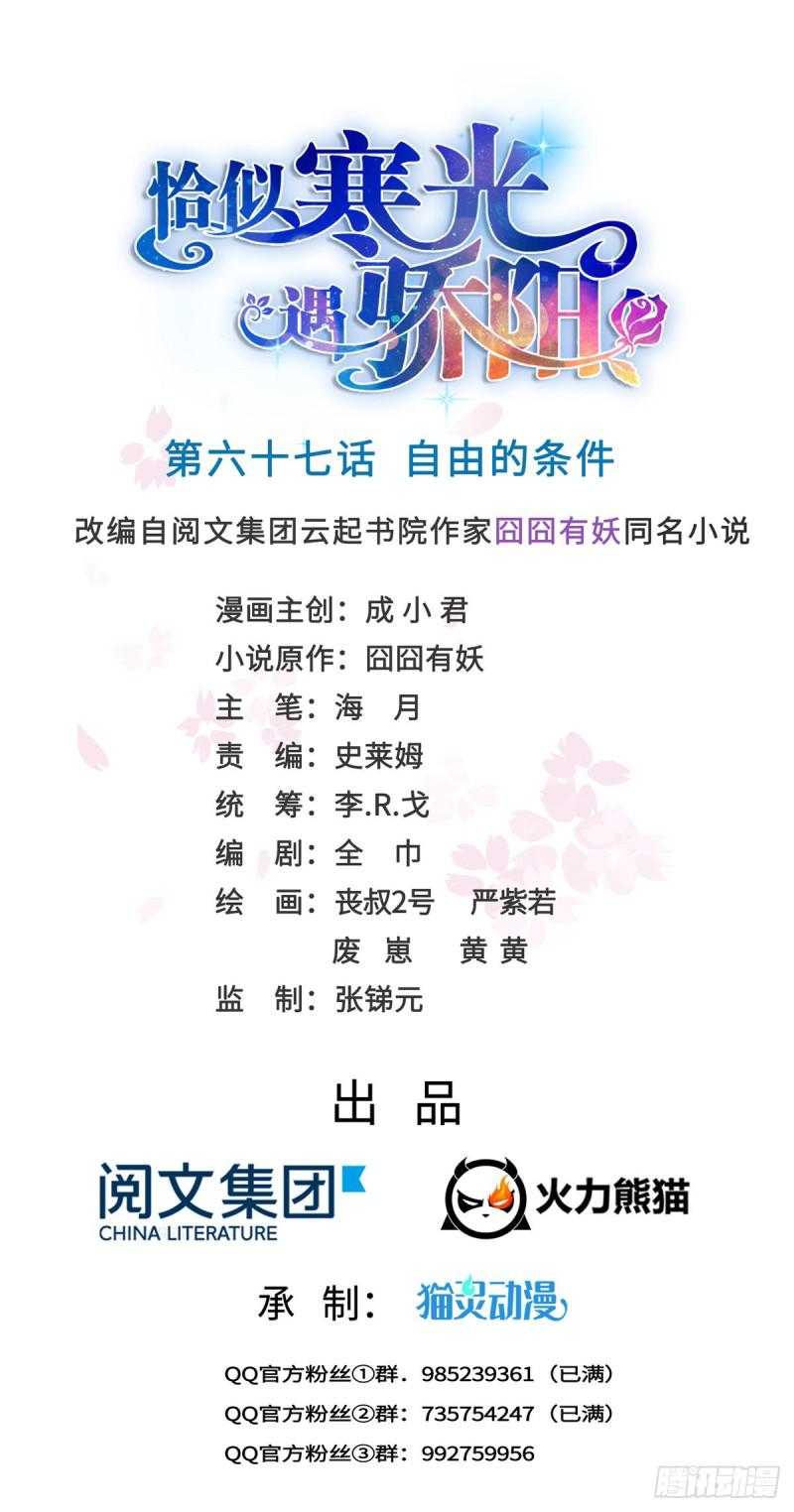恰似寒光遇骄阳漫画免费下拉式漫画,第六十七话 自由的条件1图