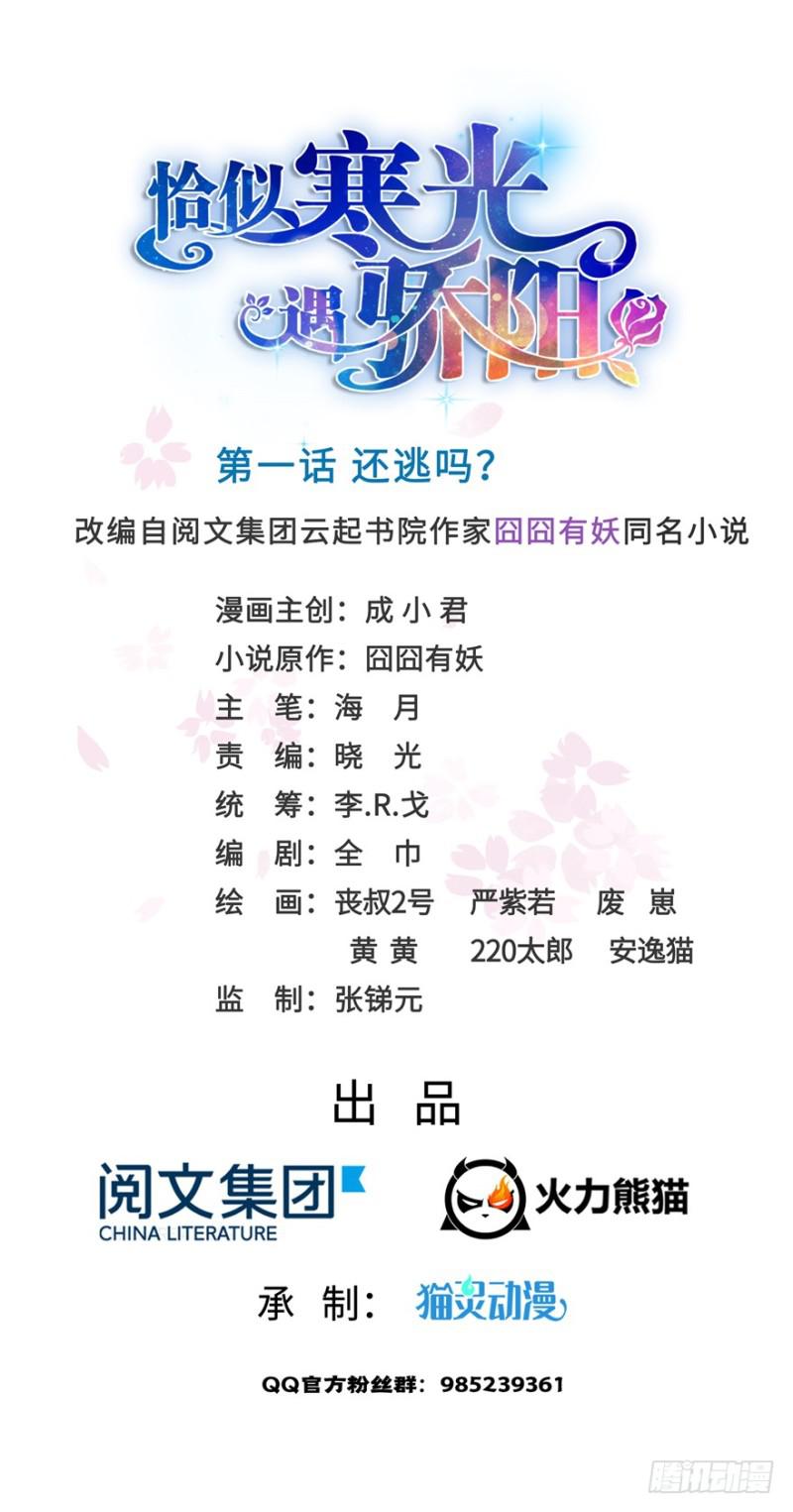 恰似寒光遇骄阳漫画免费观看下拉式漫画,第一话 还逃吗？1图