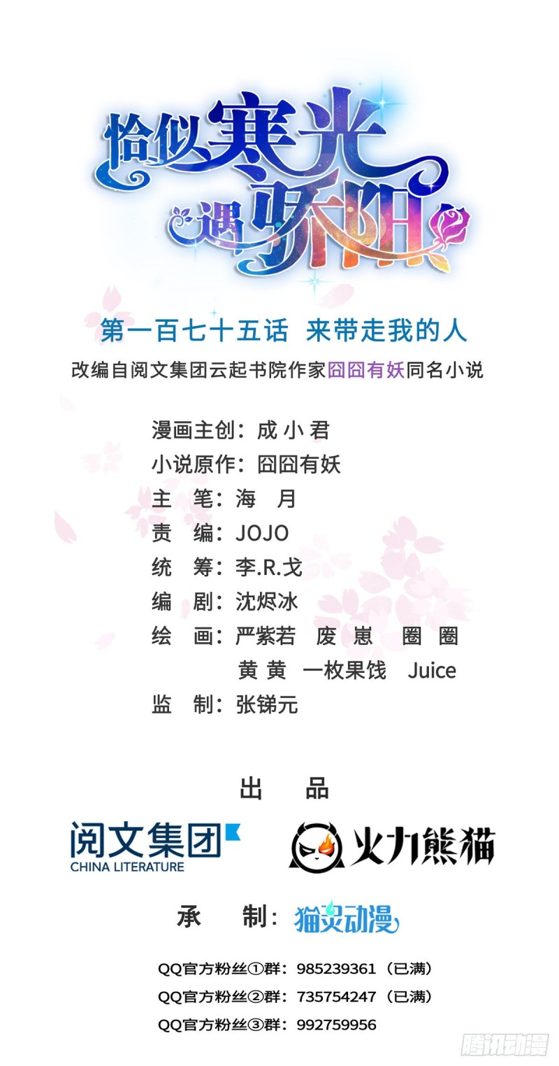 恰似寒光遇骄阳什么时候出的漫画,第一百七十五话 来带走我的人1图