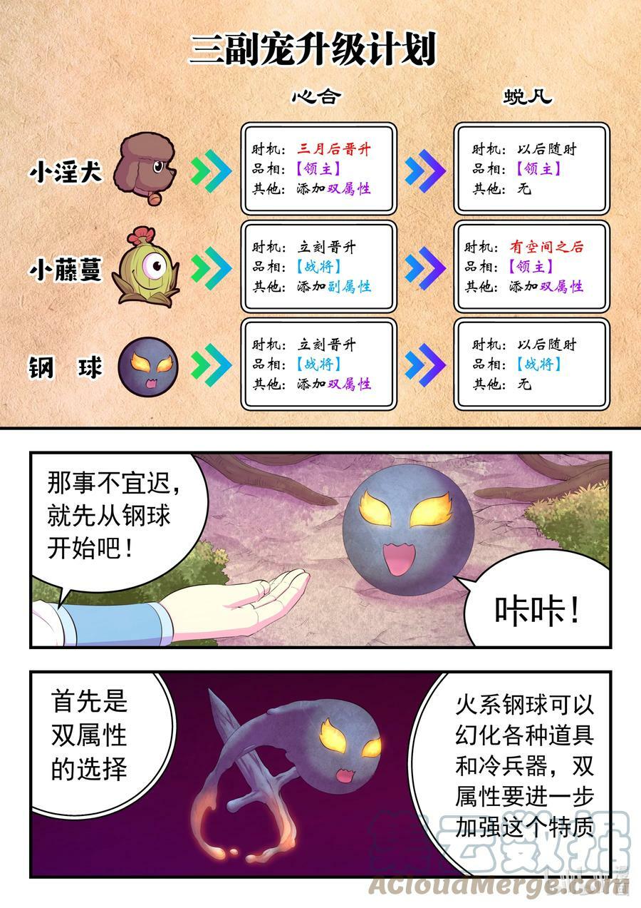 鲲吞天下合集解说漫画,187 副宠晋升1图