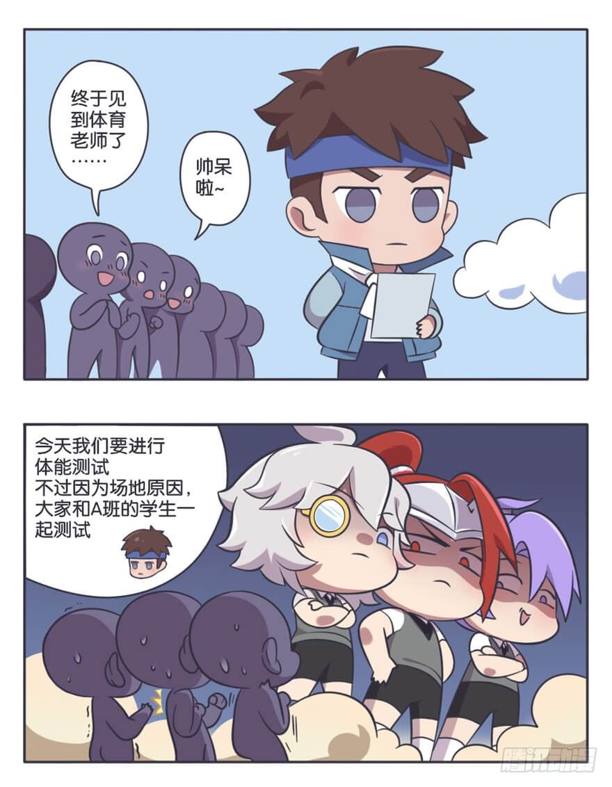 王者萌萌假日漫画,体育课 体能一样很重要2图