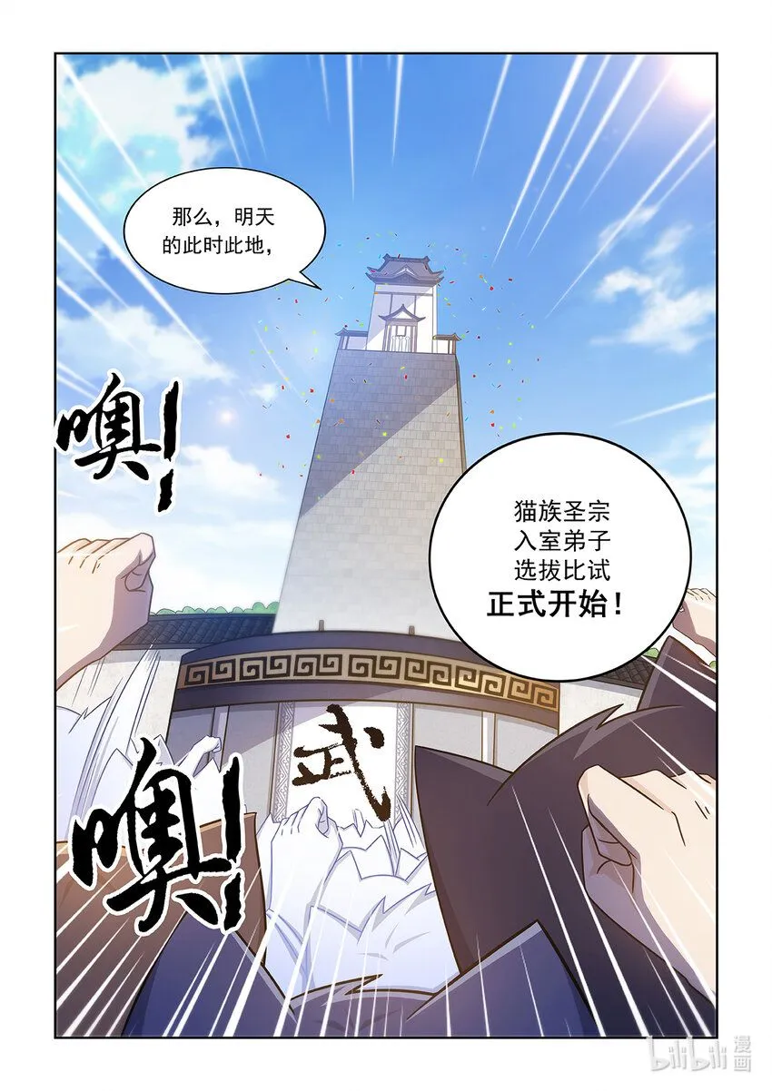 猫小九历险记漫画,第010话 考核开始1图