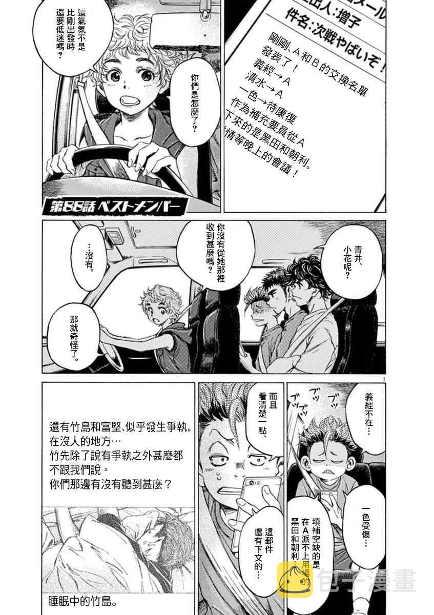 青之芦苇对战青年队后续漫画,88话1图