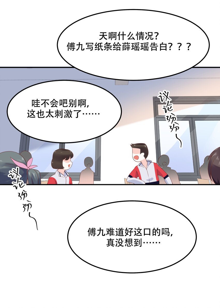 国民校草是女生漫画,四十四话 傅九传情书？1图