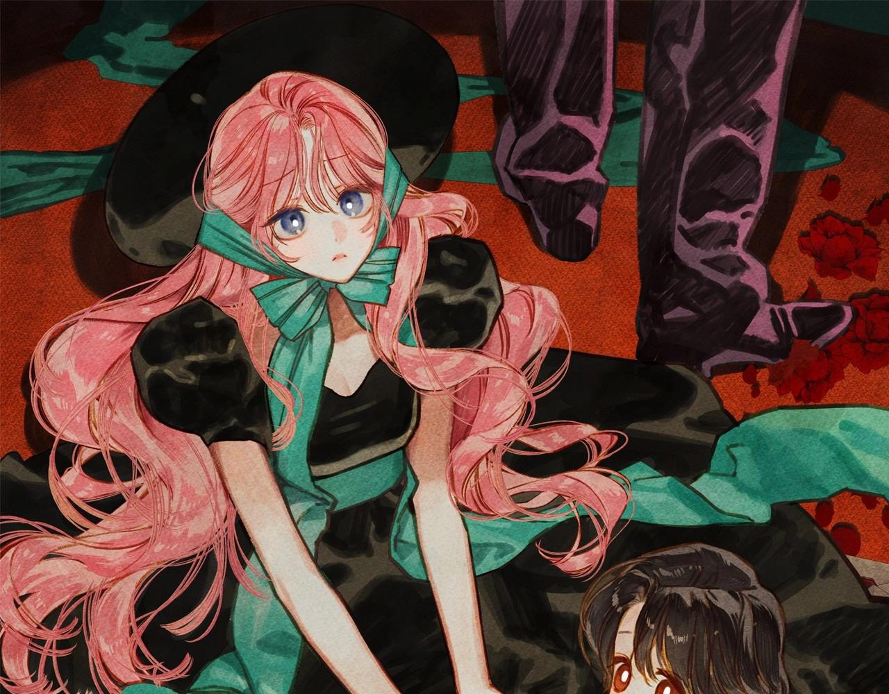 和死敌一起养龙崽的画师漫画,第38话她生气了1图