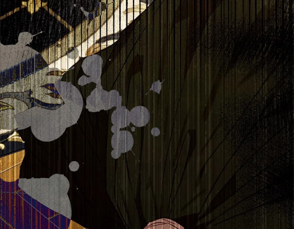 和死敌一起养龙崽的画师漫画,第55话 博爱2图