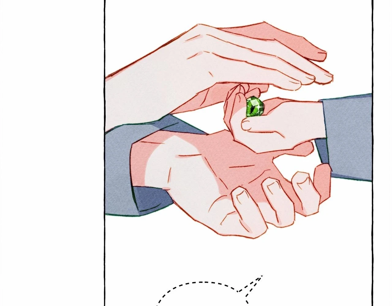 和死敌一起养龙崽的画师漫画,第49话 同样的标记1图