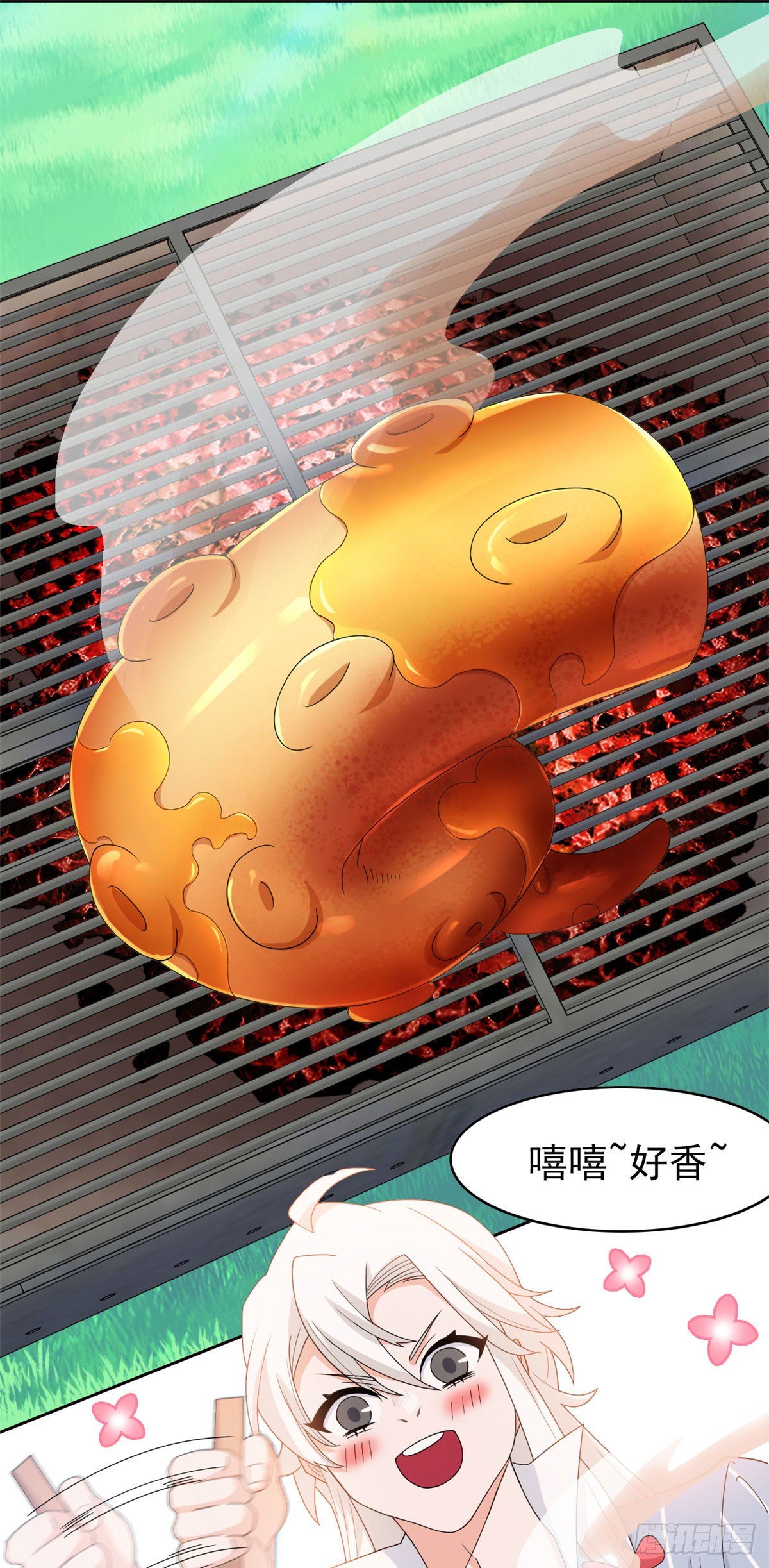 从精神病院走出的强者漫画,39 炭烤鱿鱼，香飘十里1图