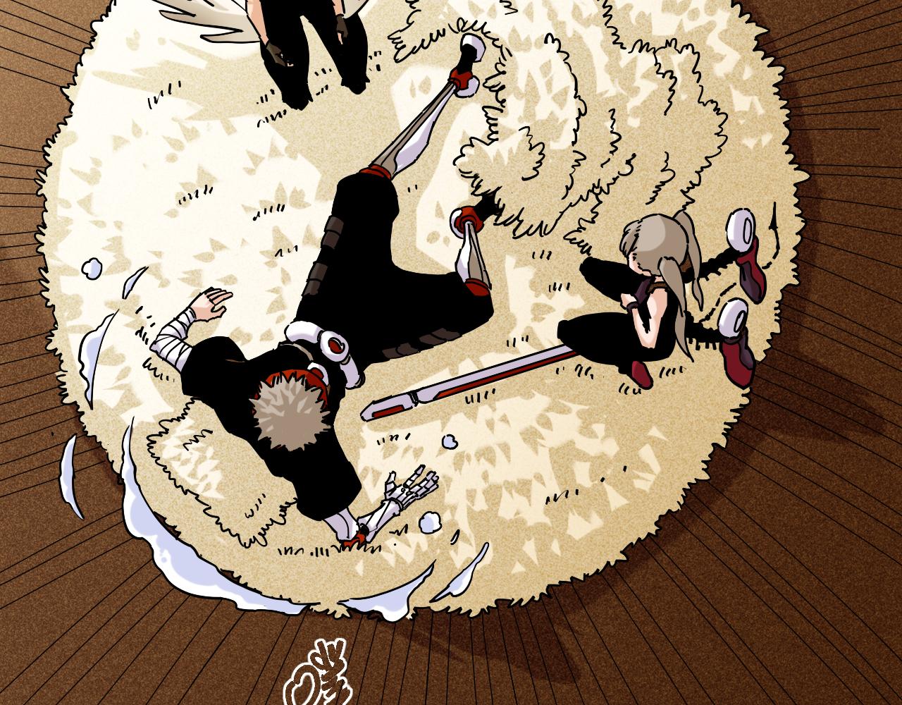桃与末世之书漫画,第133话 打起精神来！2图