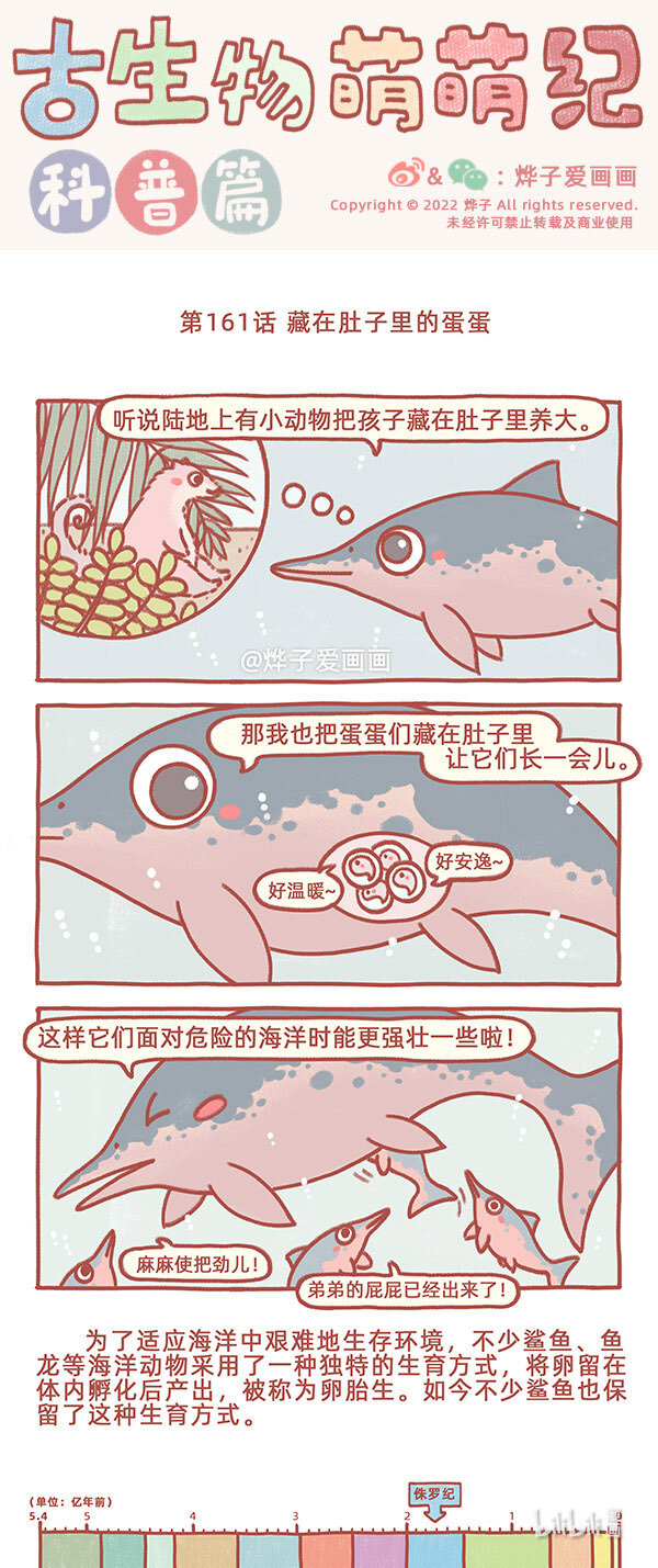 古生物萌萌纪（科普篇）漫画,第161话 藏在肚子里的蛋蛋1图