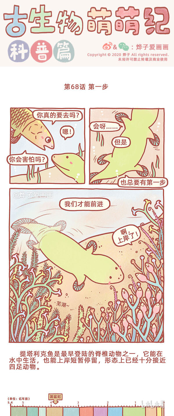 古生物萌萌纪（科普篇）漫画,第68话 第一步1图