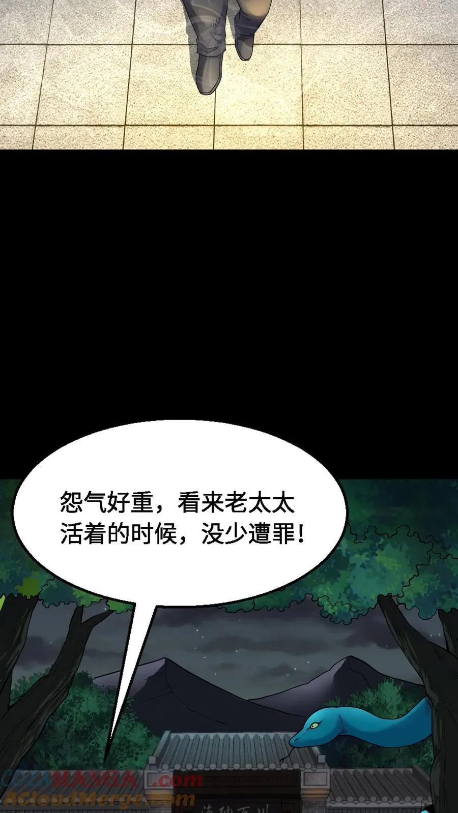 我出生当天，百鬼夜行，雪尸护道漫画,第339话 猫脸老太太的复仇1图