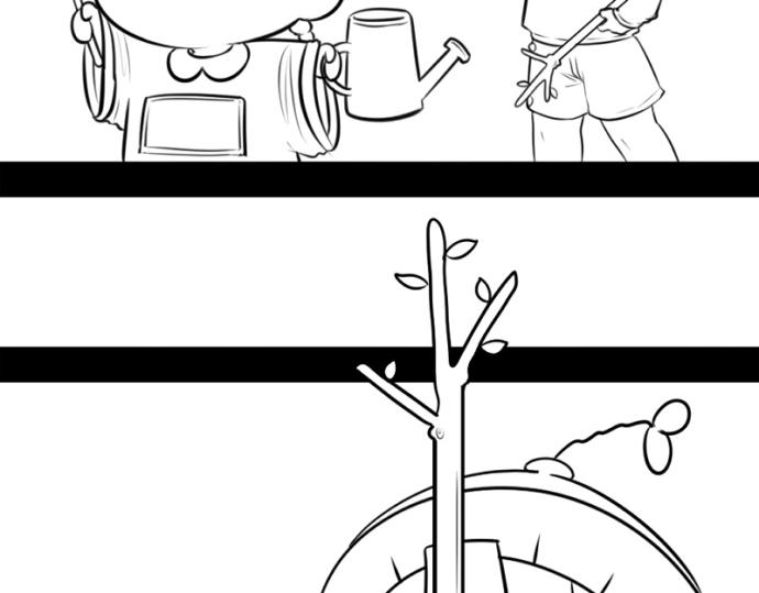 诶？捡到一个小僵尸（第2季）漫画,番外：大家植树节快乐！2图