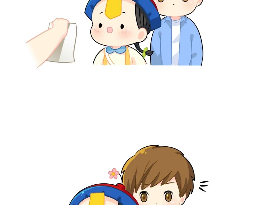 诶捡到一个小僵尸第二季漫画,番外 发传单1图