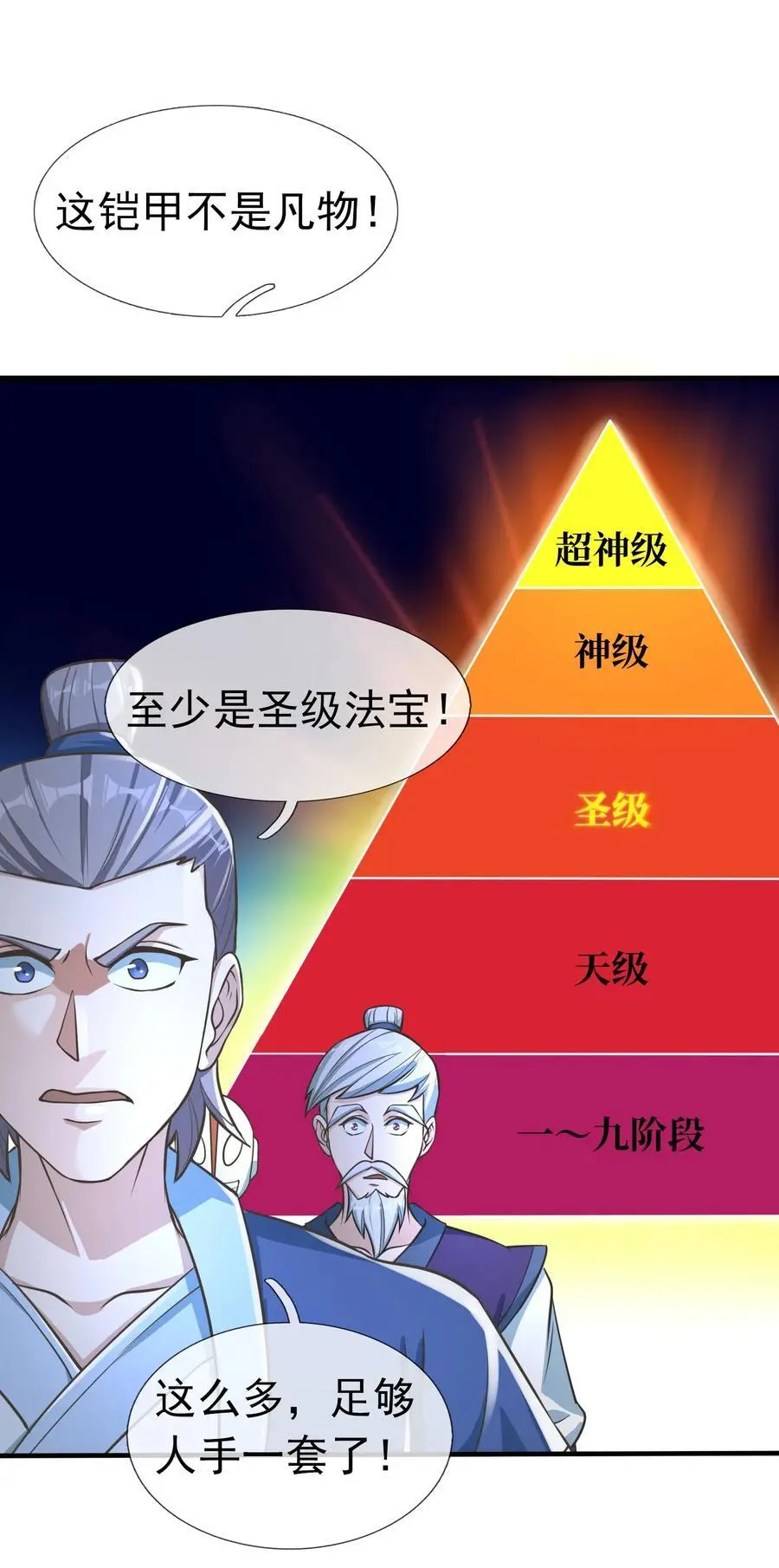 收徒亿万返还：为师无敌世间漫画,第58话 圣级法宝！2图