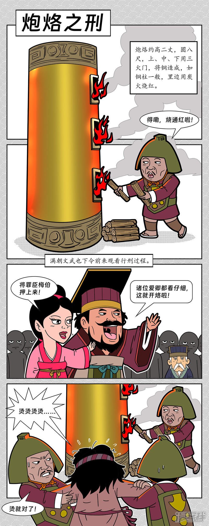 封神榜四怪漫画,第7回 纣王无道造炮烙1图