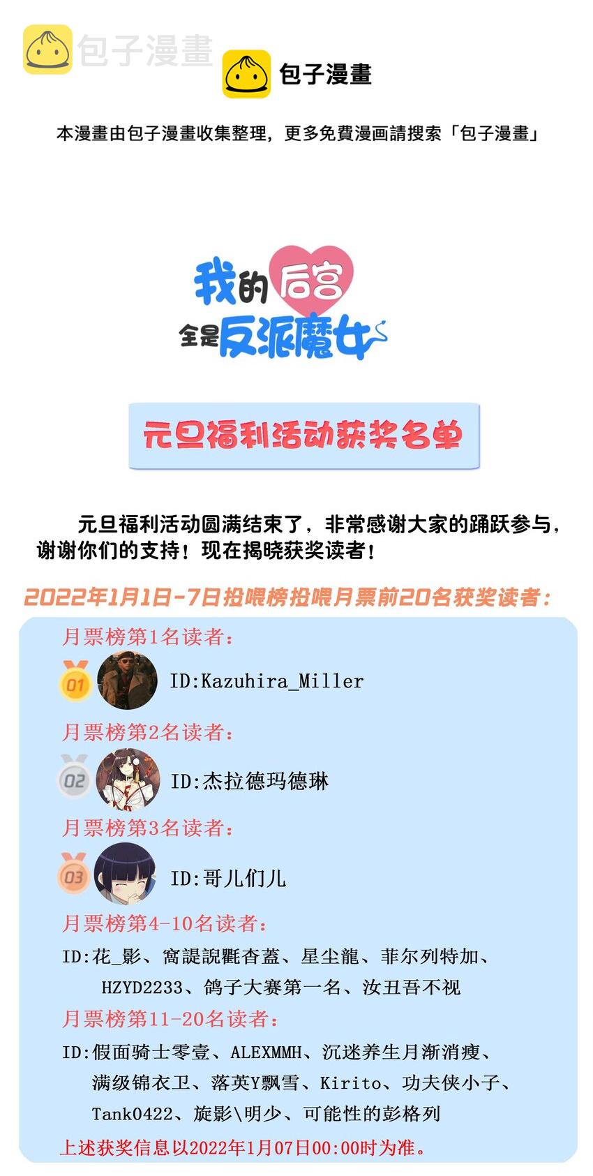 我的后宫全是反派魔女在线观看漫画,35.5 获奖名单1图