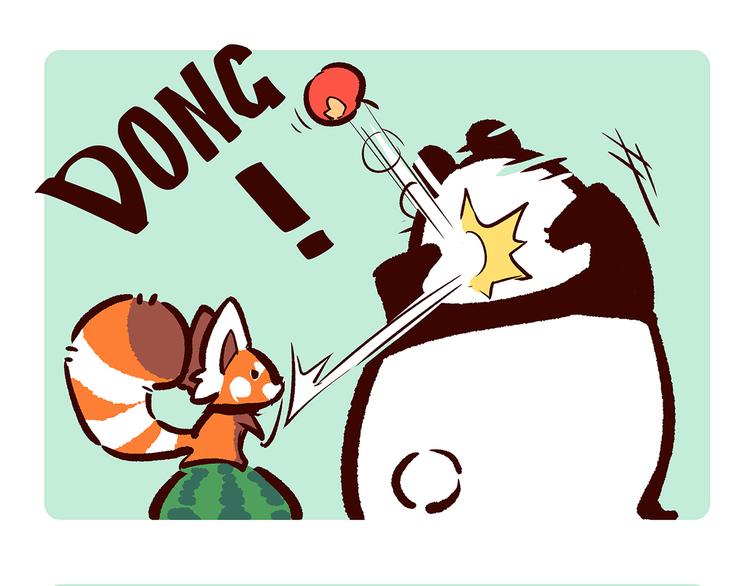 胖达熊猫棒球漫画,第3话1图