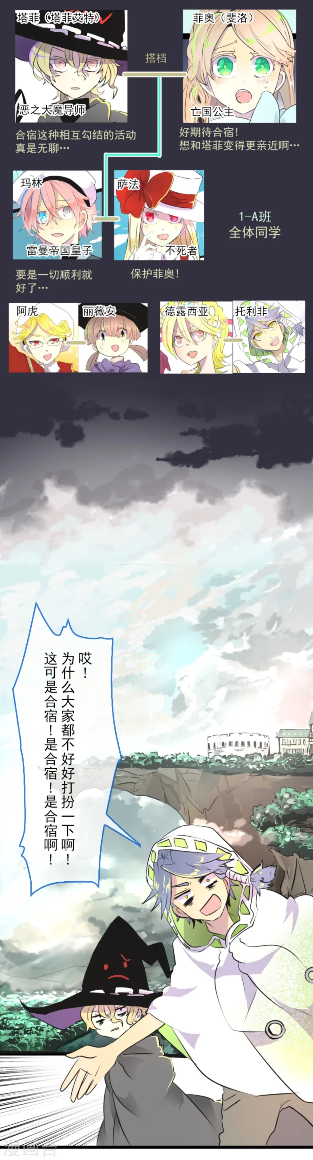 他和她的魔法契约漫画,第16话 合宿开始2图