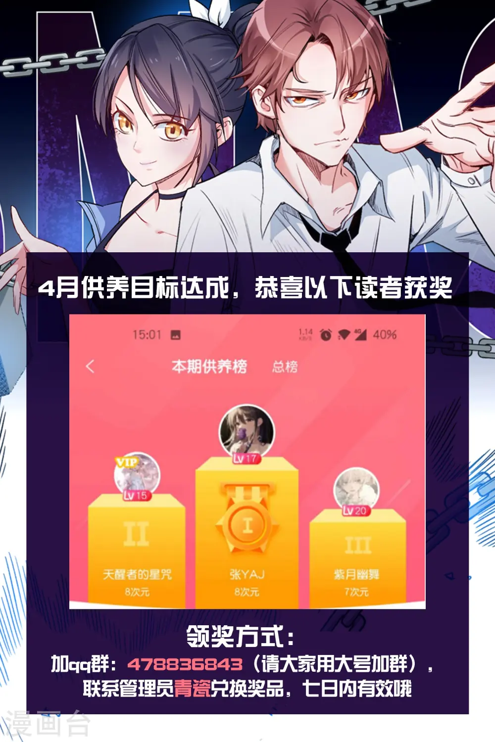 异能狂师在哪看漫画,2022年4月供养获奖名单1图