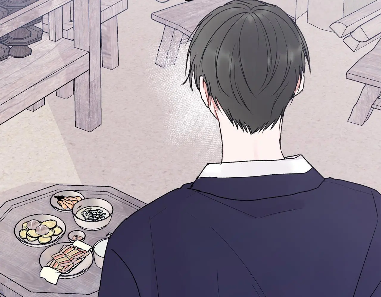 哥哥别走我也想在夜里拉拉你的手漫画,番外五 要去我的房间吗1图