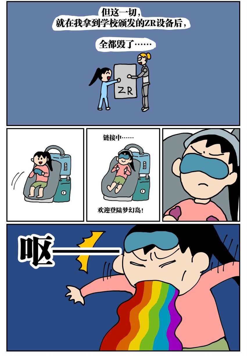 没有童话的世界漫画,02 我因为晕3D而被赛博世界抛弃了！2图