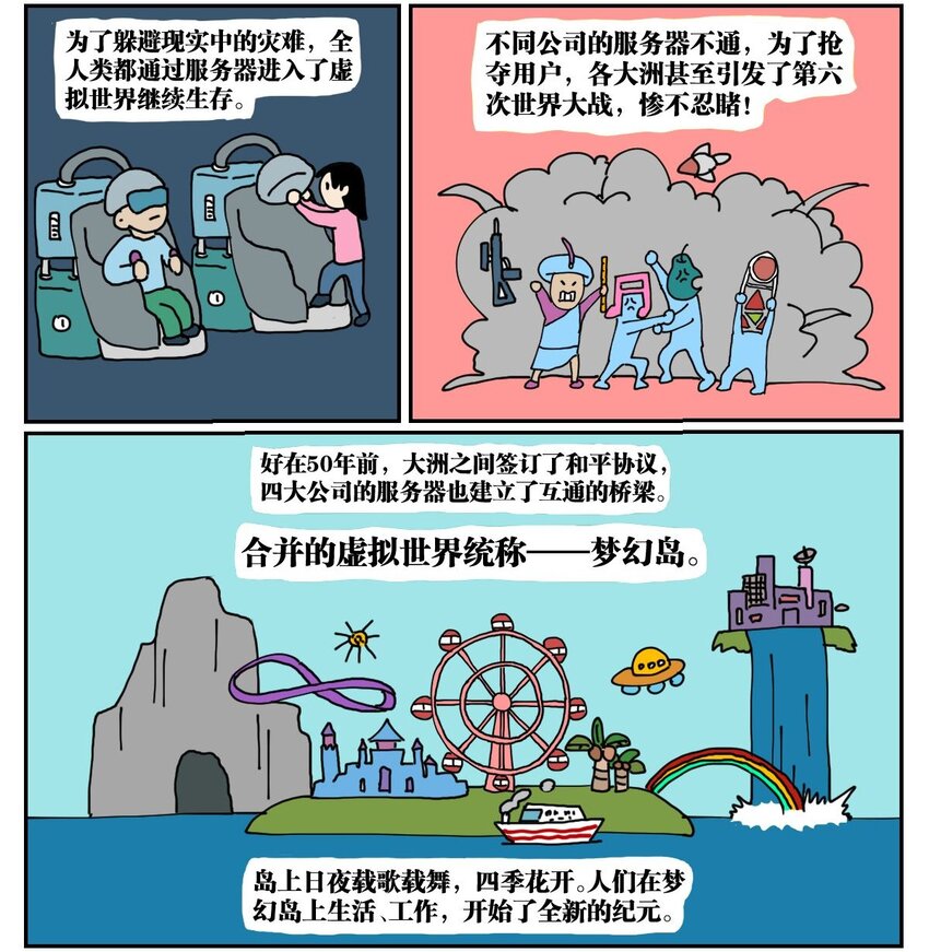 没有童话的世界漫画,02 我因为晕3D而被赛博世界抛弃了！2图