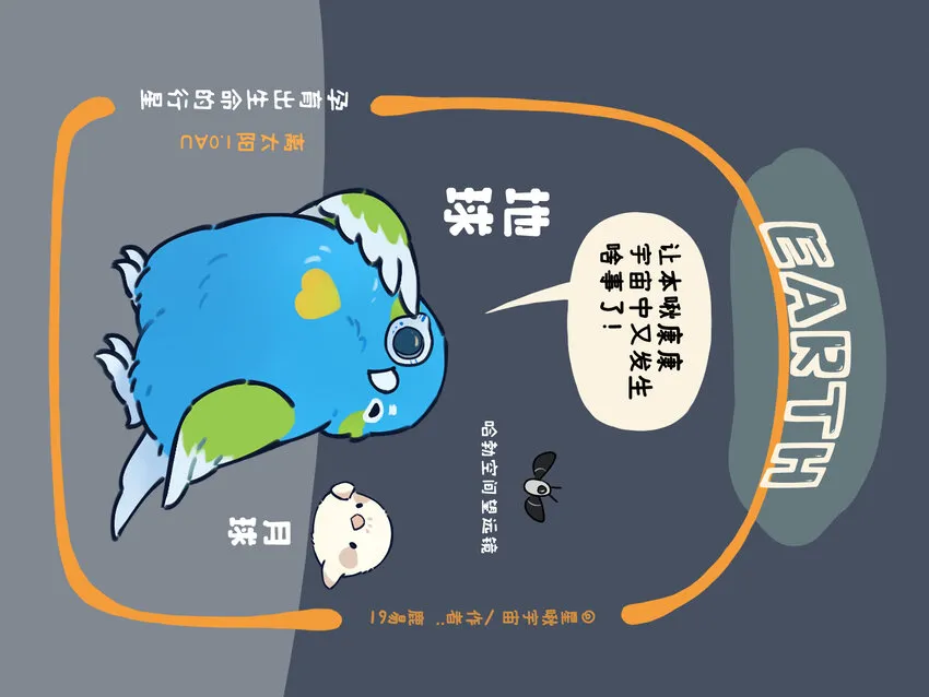 星啾宇宙漫画,太阳系 一个星球都拟成鸟的太阳系长什么样？1图