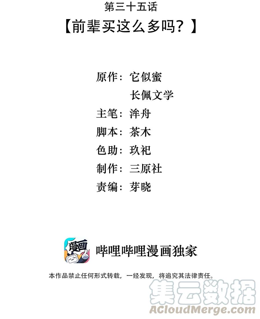 晚安精华漫画,035 前辈买这么多吗？1图