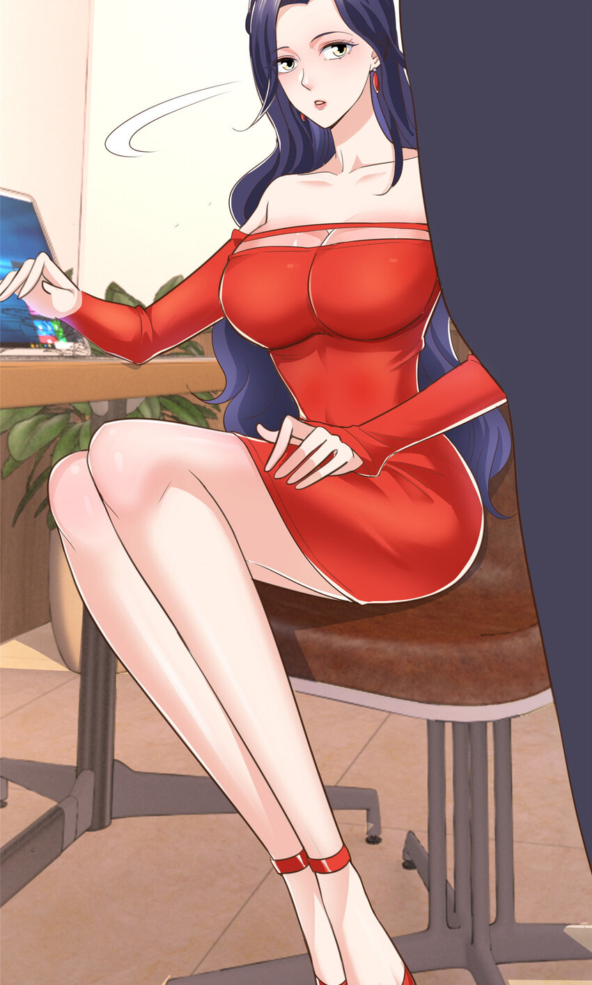 老爸让我从十个女神中选一个结婚漫画,14 黑裙御姐上线1图
