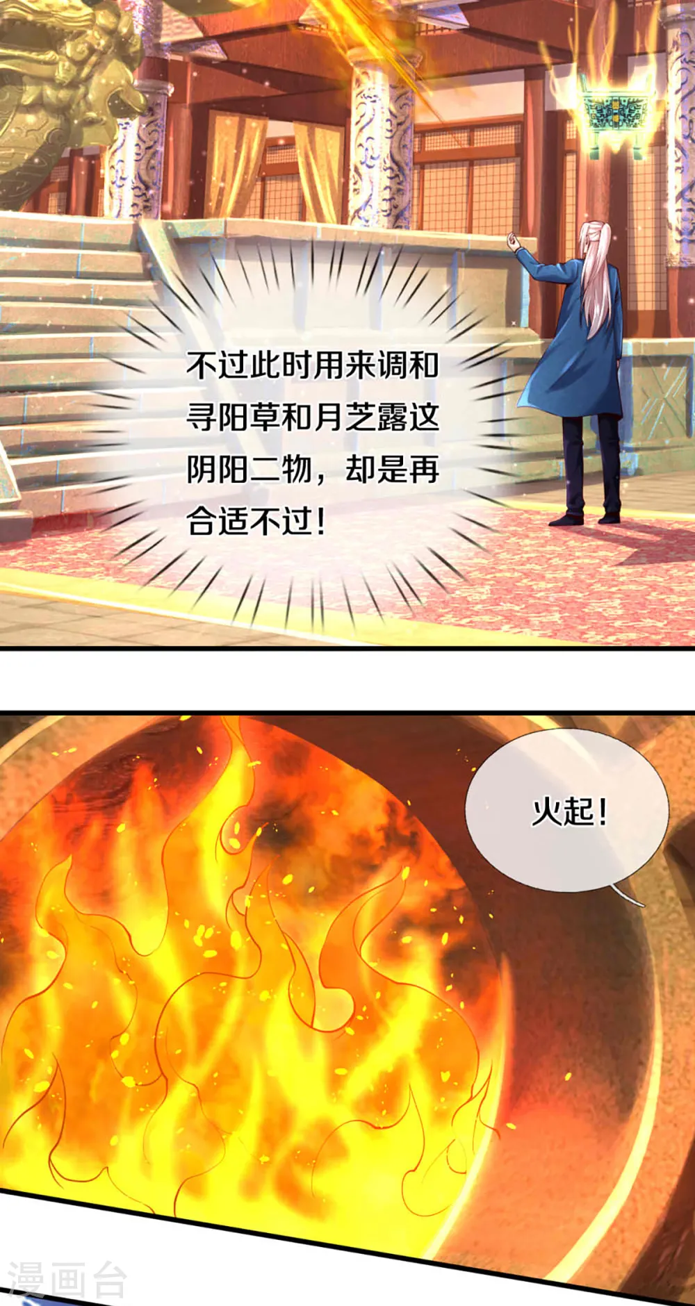 仙尊奶爸当赘婿41漫画,第213话 丹火燃起，炼制丹药1图