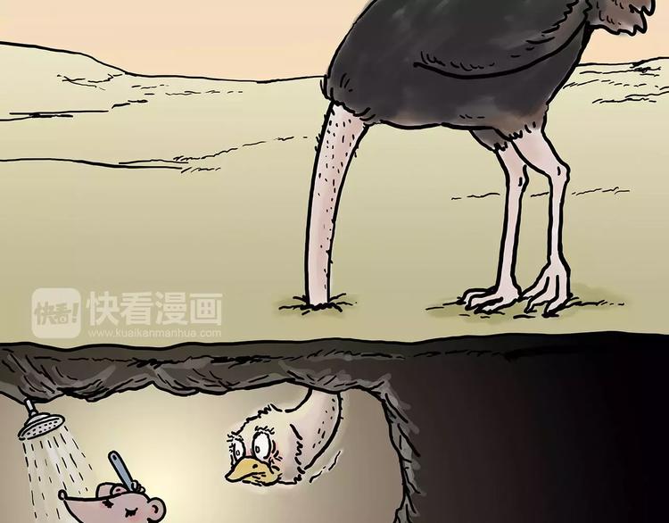 慧心一笑漫画,鸵鸟的秘密1图
