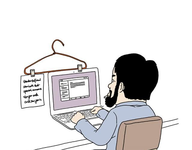 慧心一笑漫画,师傅也要熨衣服？1图