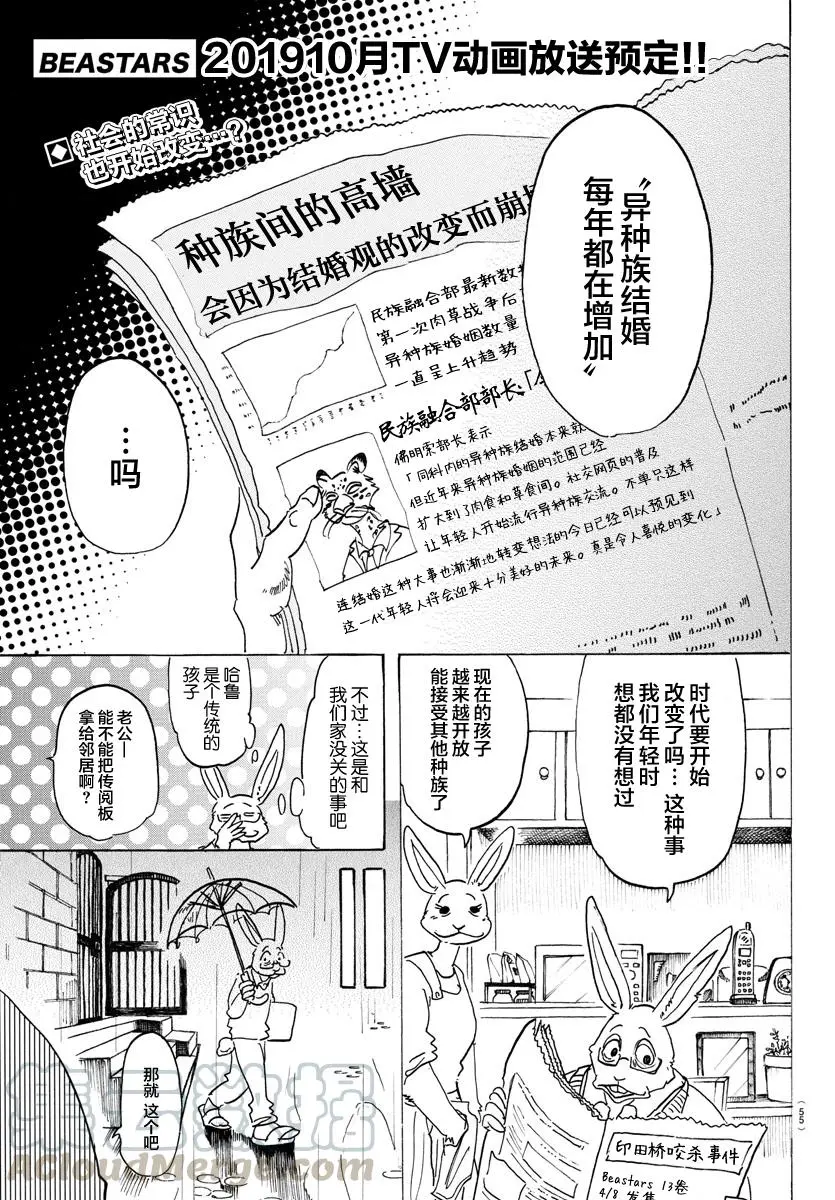 BEASTARS 动物狂想曲漫画,125 装饰怪物的恐吓信1图