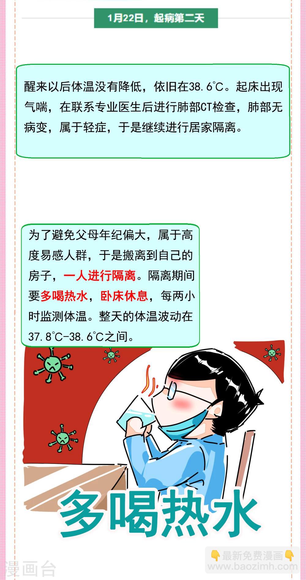 同济医院感染医生的自我隔离漫画,全一话2图