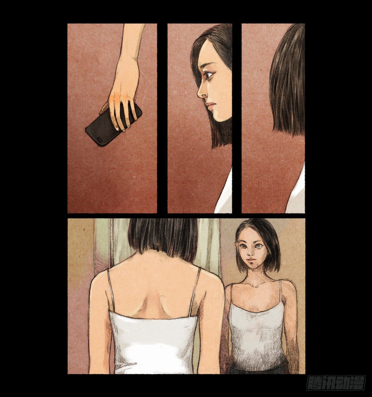 怪谈比留子漫画,镜子1图