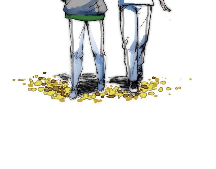 枯藤老树昏鸦小桥流水人家运用了什么手法漫画,第一话 金叶落2图