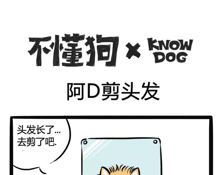 不懂狗漫画,第2话 阿D剪头发1图