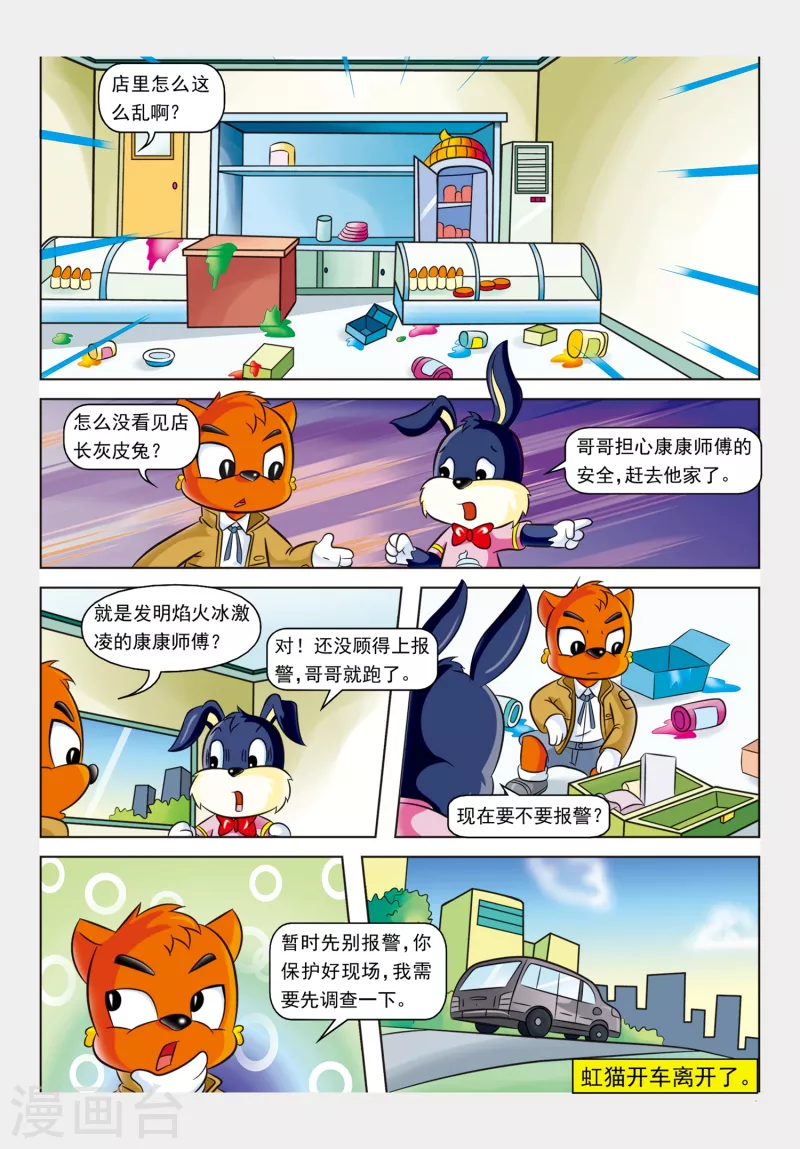 虹猫蓝兔事件漫画,第7话 冒焰火的冰淇淋2图