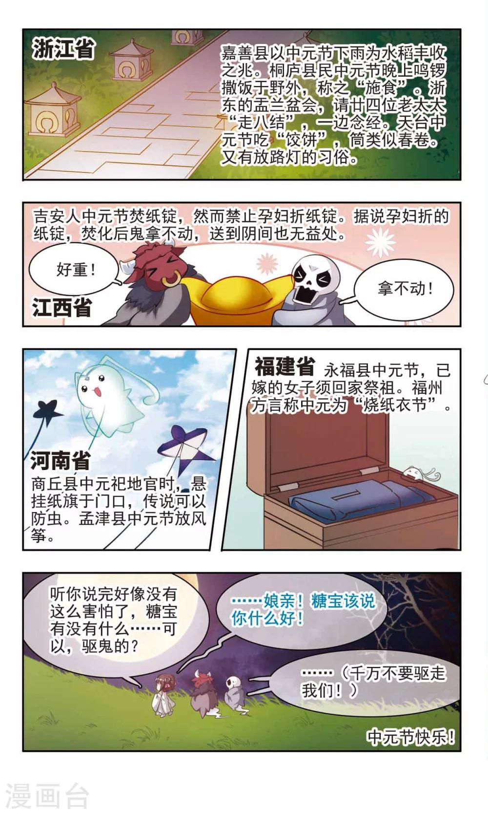 中国传统节俗漫画,第3话 中元节的鬼怪传说和习俗2图