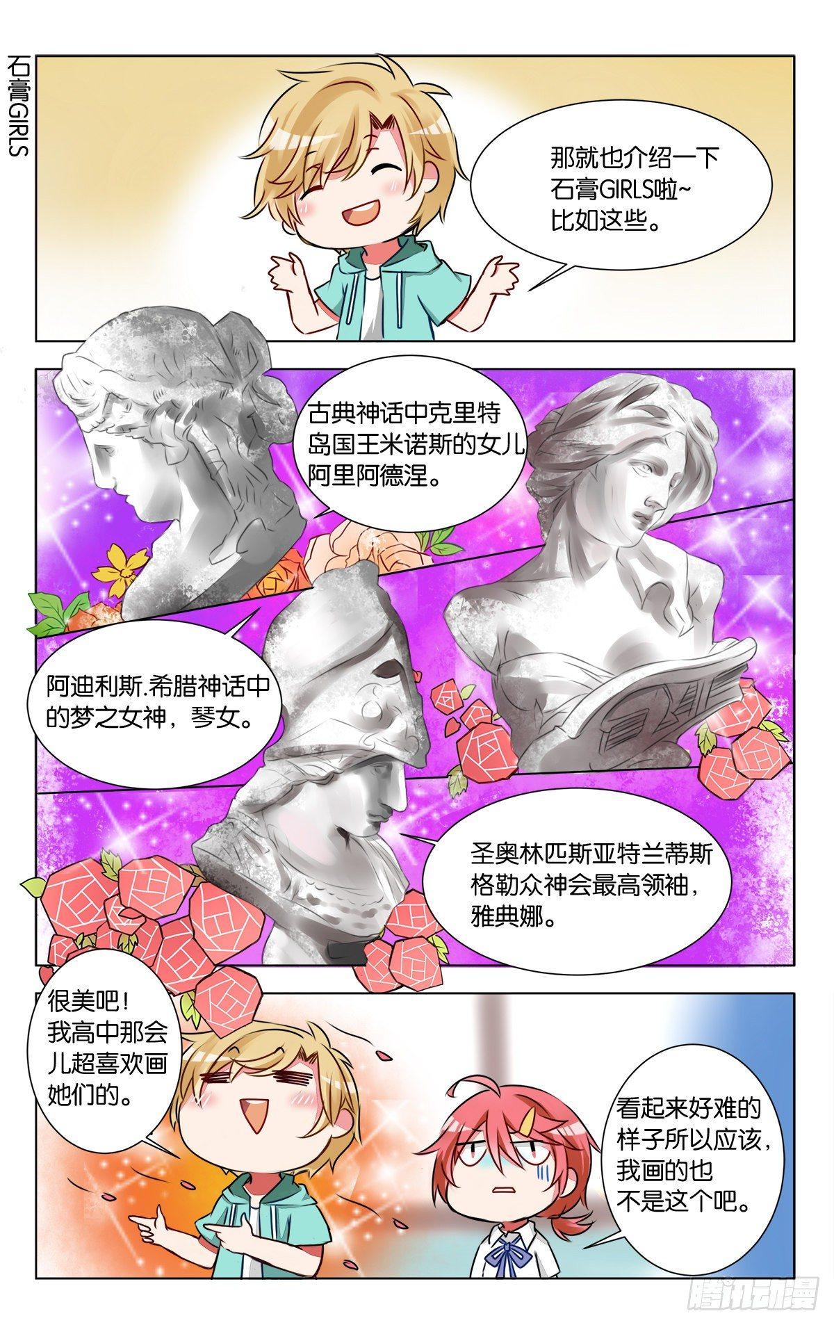 gogogo美术生漫画漫画,第六话 石膏们请多多指教2图