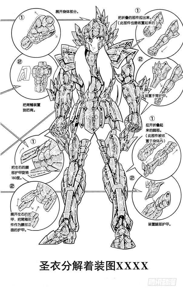 圣斗士星矢宙斯篇漫画,番外11 圣衣分解着装图1图