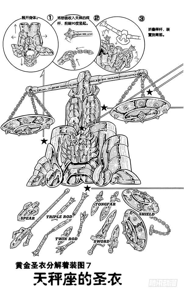 圣斗士星矢番外篇完整版解说漫画,番外9 圣衣分解着装图2图