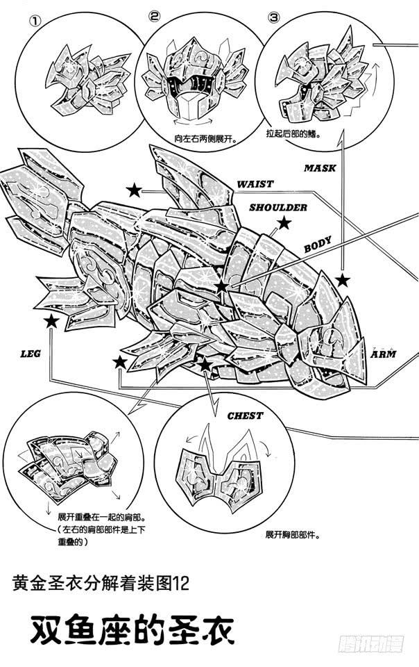 圣斗士星矢宙斯篇漫画,番外11 圣衣分解着装图2图