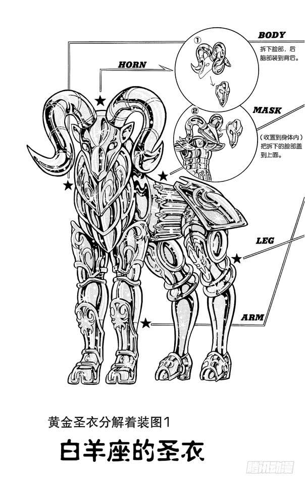 圣斗士星矢番外篇另一个女神漫画,番外8 圣衣分解着装图2图