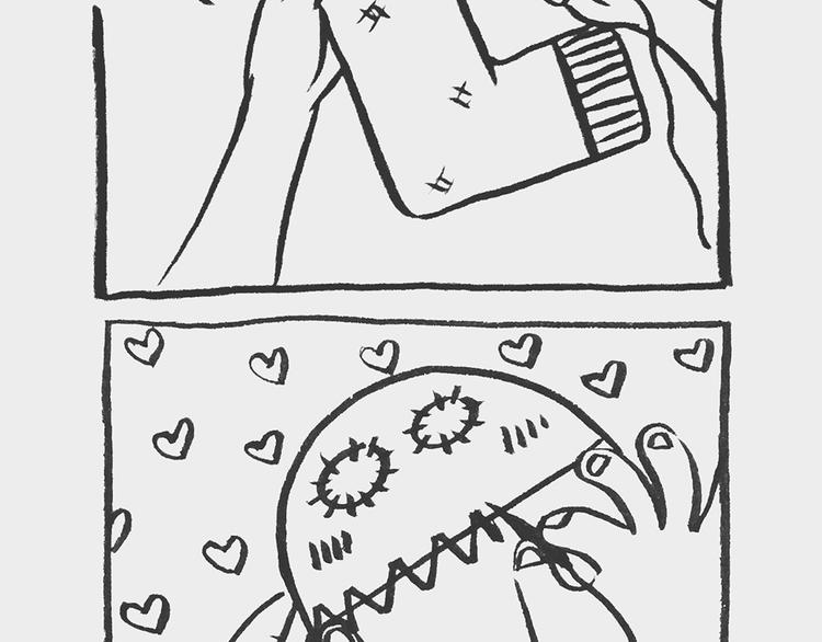 我和姥爷的日常漫画,补袜记1图