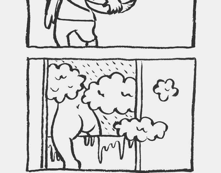 我和姥爷的日常漫画,洗澡记2图